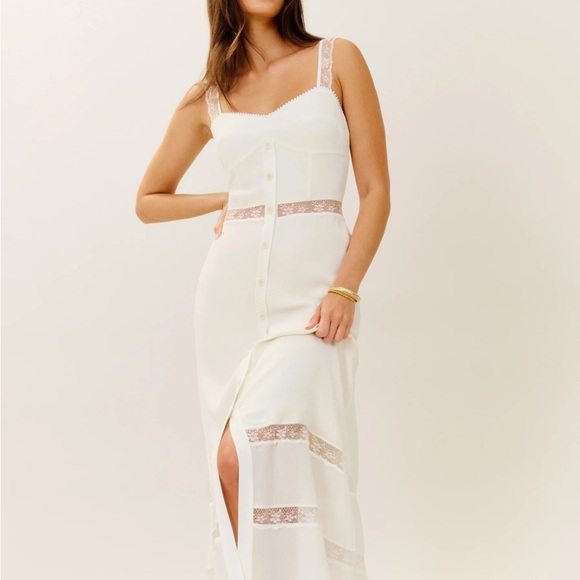 Reformation Wynton Dress Ivory - Picture 1 of 9